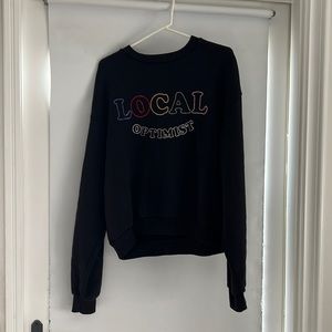 Mad happy local optimist sweatshirt Swarovski diamonds